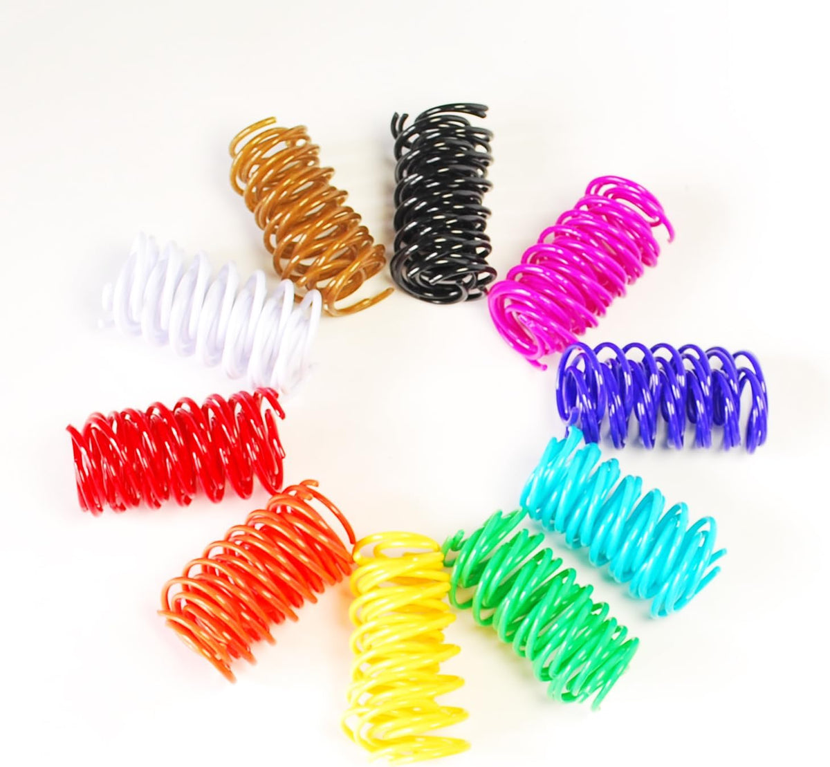 40Pcs 10 Colors Box Stored Springs for Indoor Cats, Cats Coil, Cat Interactive Toys, Cat Swatting Toy, Self-Play Toys, H