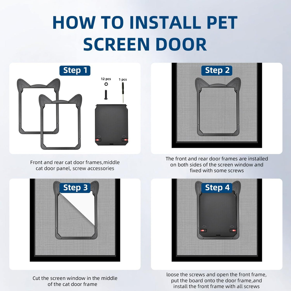 AuraSphere Pet Screen Door Magnetic Lock for Small Dogs and Cats