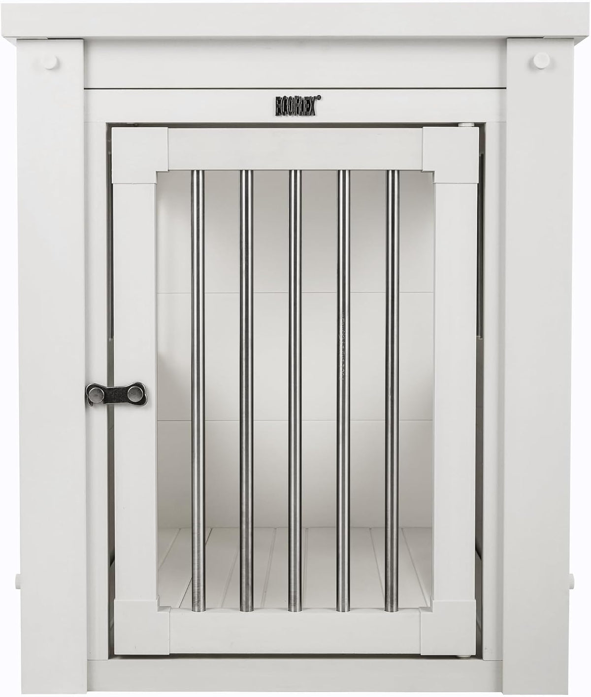 New Age Pet® ECOFLEX® Medium Furniture Style Dog Crate & End Table, White