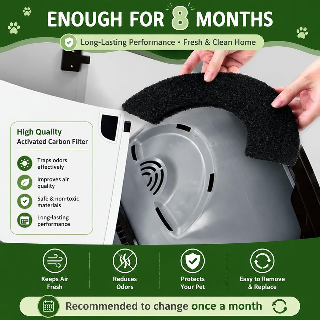 8 Pack 0.5" Thickened Activated Carbon Filters Compatible with LR 4