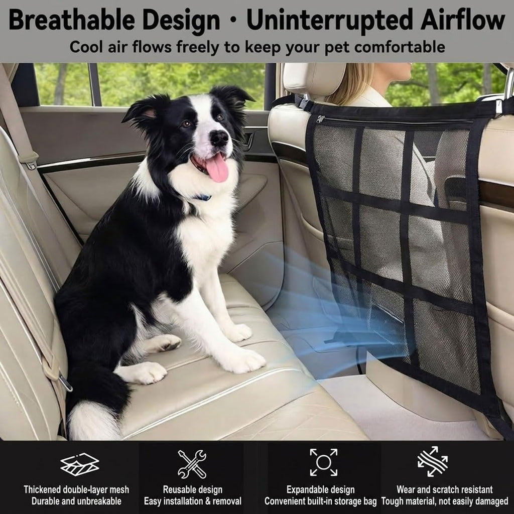 Dog Barrier for Ford F150 SuperCrew Cab 2015-2024 Pet Travel Net
