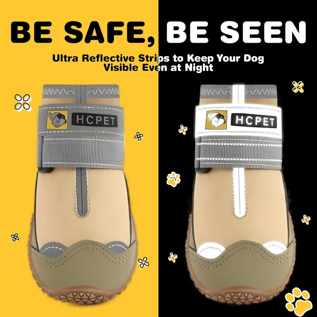 Dog Shoes for Dogs, Dog Booties for Dogs, Anti-Slip Dog Boots & Paw Protectors for Hot Pavement Winter Snow Hiking with 