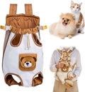 Cute Bear Design Front Pet Carrier Backpack, Hands Free Pet Travel Bag (L)