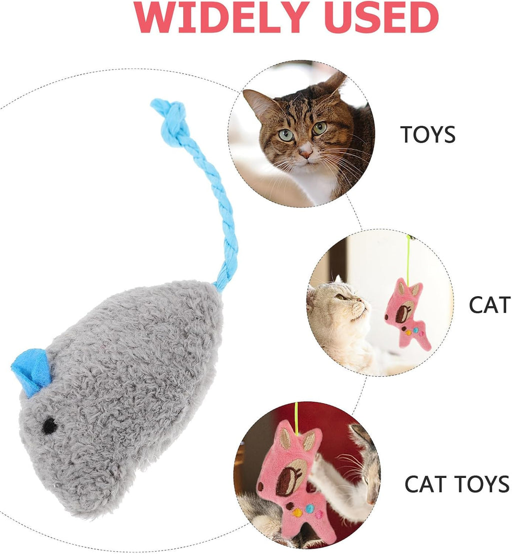 ARTIBETTER 5pcs Plush Mouse Cat for Kittens Indoor Interactive Play
