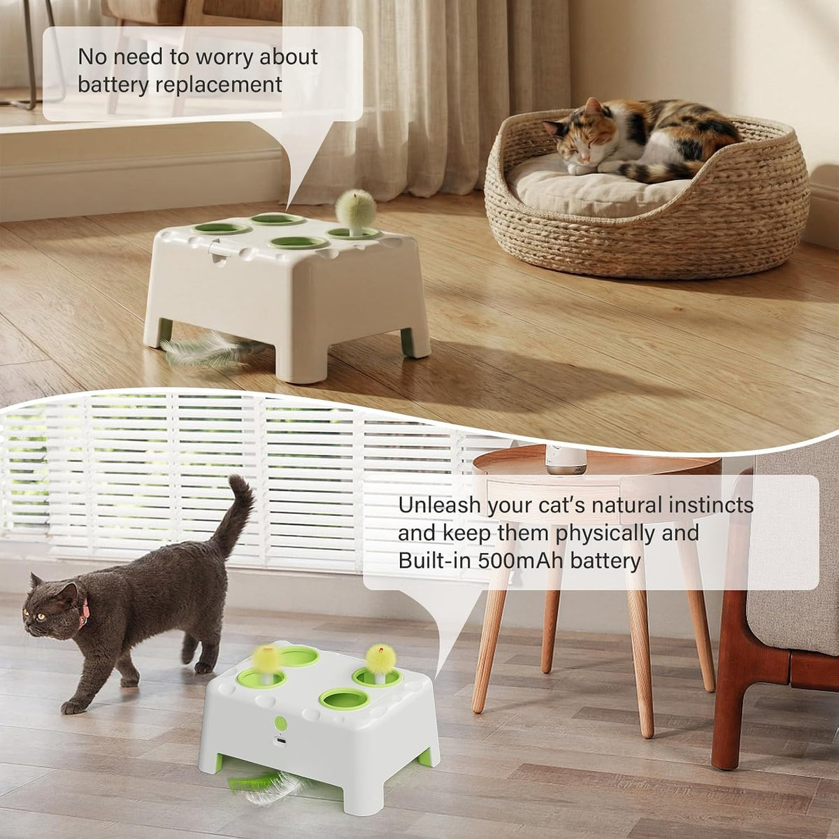 Cat Interactive Automatic Toys, Magic House Whack-a-Mole Toy