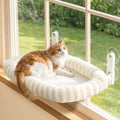 Zakkart Mellow Foldable Cat Window Perch, Upgraded Suction Cups (Beige, M)