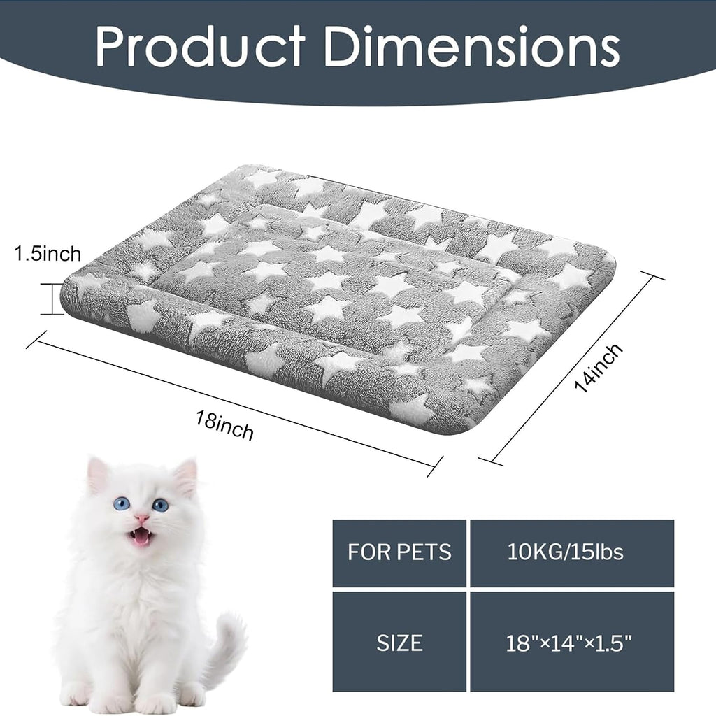 Dog Bed Mat for Crate, Soft Kennel Pad, Durable Comfort Mat for Cats
