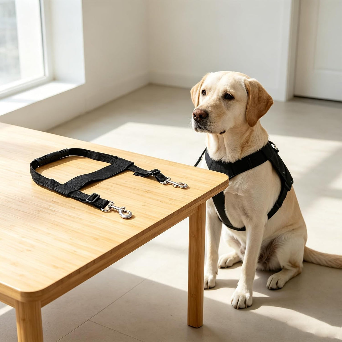 Bridge Handle for Harness, Service Dog Walking Handle with Non-Slip Grip
