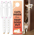 TGIOW Cat Door Latch with Stabilizer, Keep Door Open 2.5-6.5", 2Pcs, White