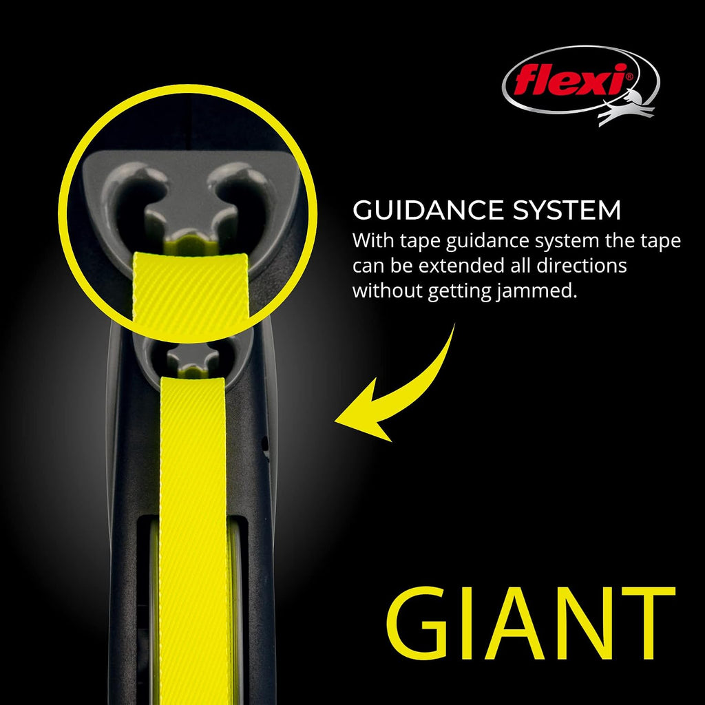 FLEXI® Giant Tape Retractable Dog Leash, Large, 26 ft - Black