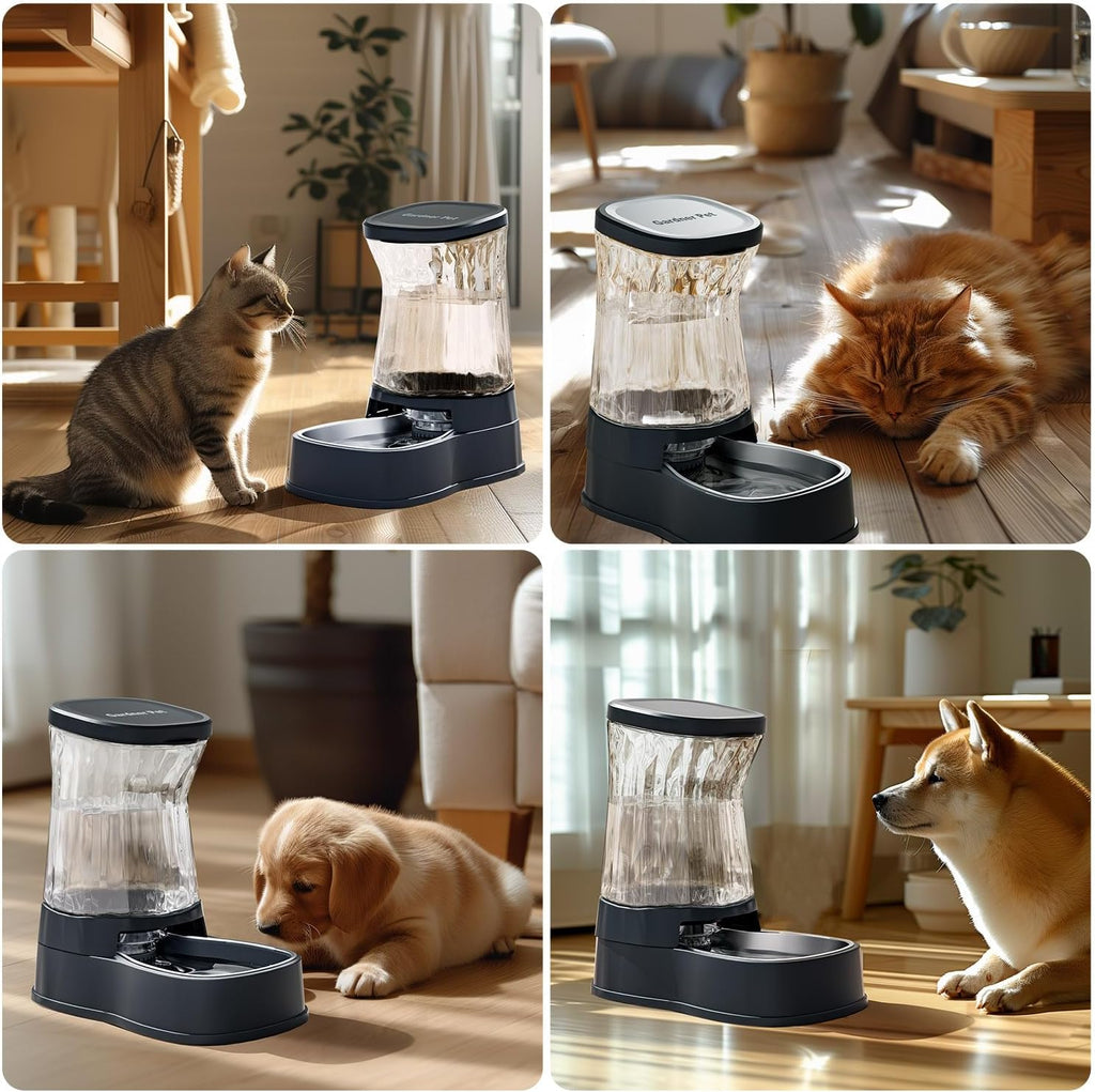Automatic Dog Water Dispenser, Stainless Steel Bowls Feeder, 100% BPA-Free