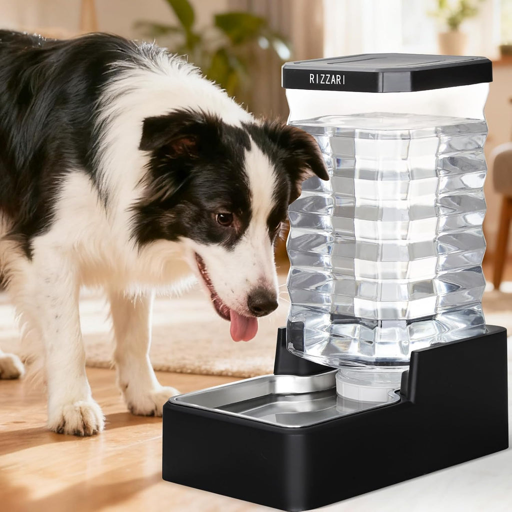 RIZZARI 2.64-Gallon Gravity Pet Water Dispenser:No Filter, No Electricity