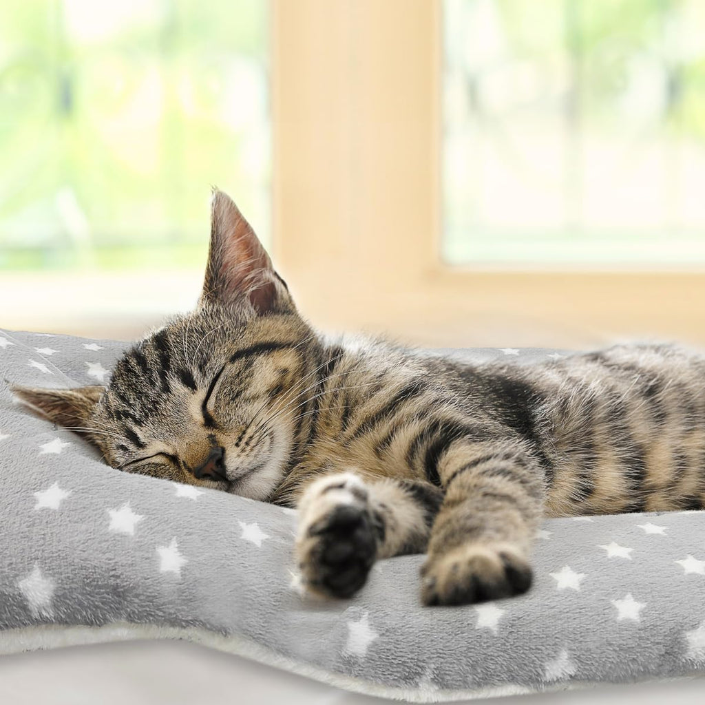 2 Pack Cat Blanket for Indoor Cats, Ultra Soft & Warm Calming Bed
