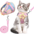 Cat Harness and Leash Set, Escape Proof Soft Vest Walk Pink XS