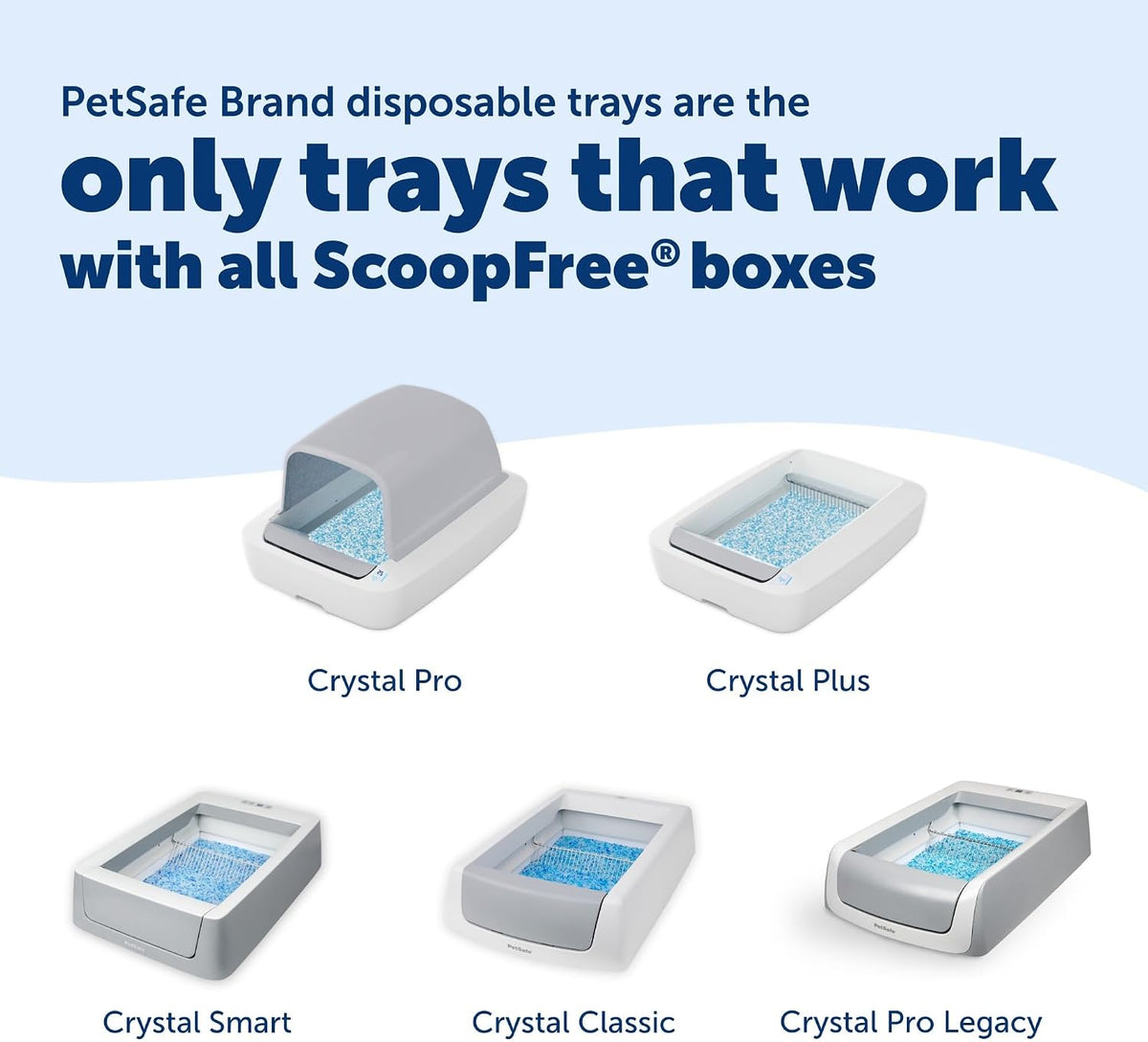 PetSafe ScoopFree Disposable Crystal Cat Litter Tray, Fresh Scent, 6-Pack