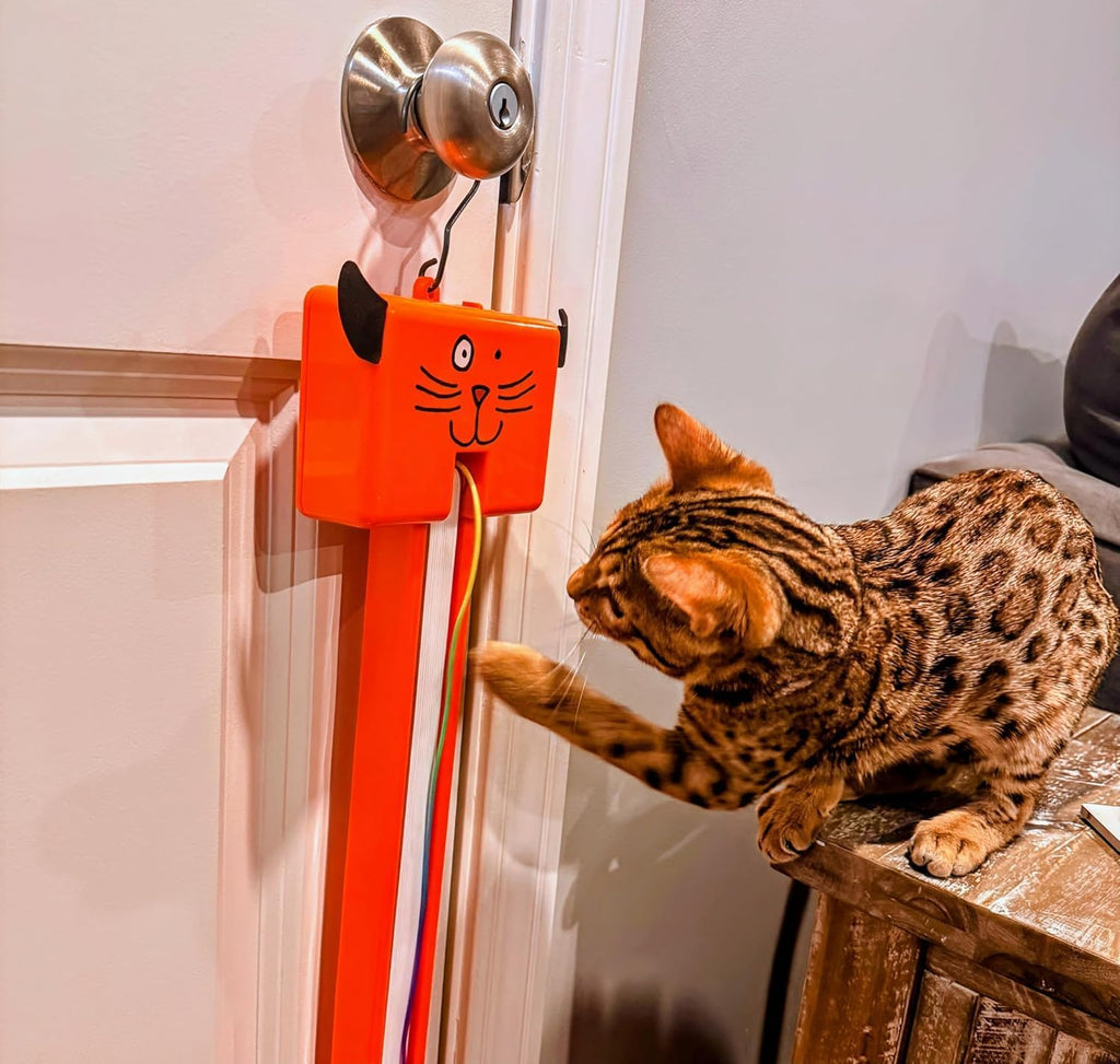 Moody Pet Interactive Cat Toy for Indoor Cats – Fling-AMA-String Automatic, Moving, Flying String Toy for Cats – Battery