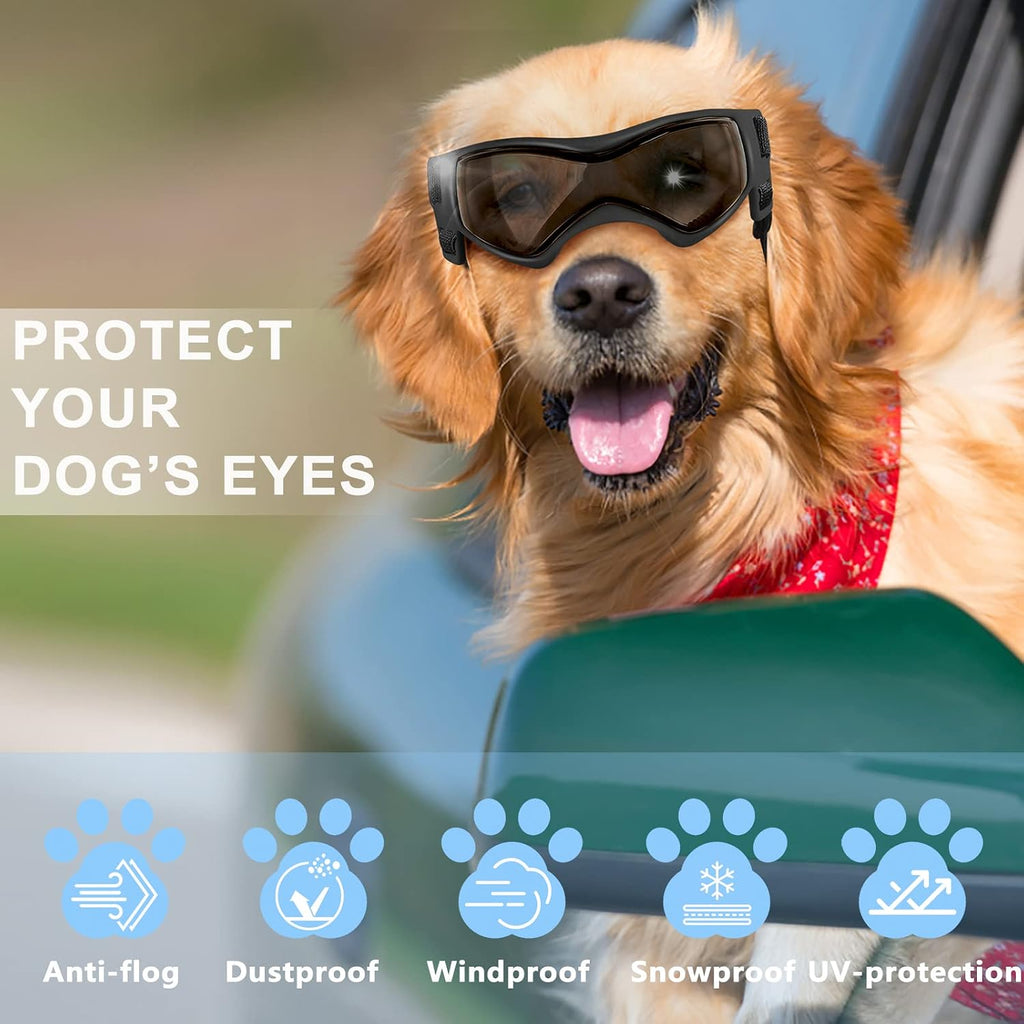 QUMY Dog Goggles Small Medium Breed Dog Sunglasses UV Protection Doggles