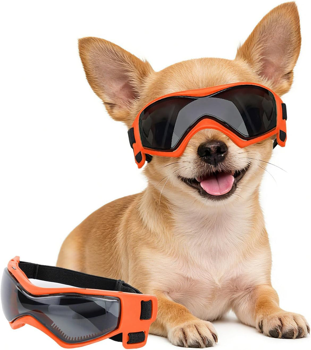 Dog Goggles Small Breed Windproof Anti-Fog Dog Sunglasses Clear View Dog Glasses for Walks/Car Rides/Motorcycle Riding/B