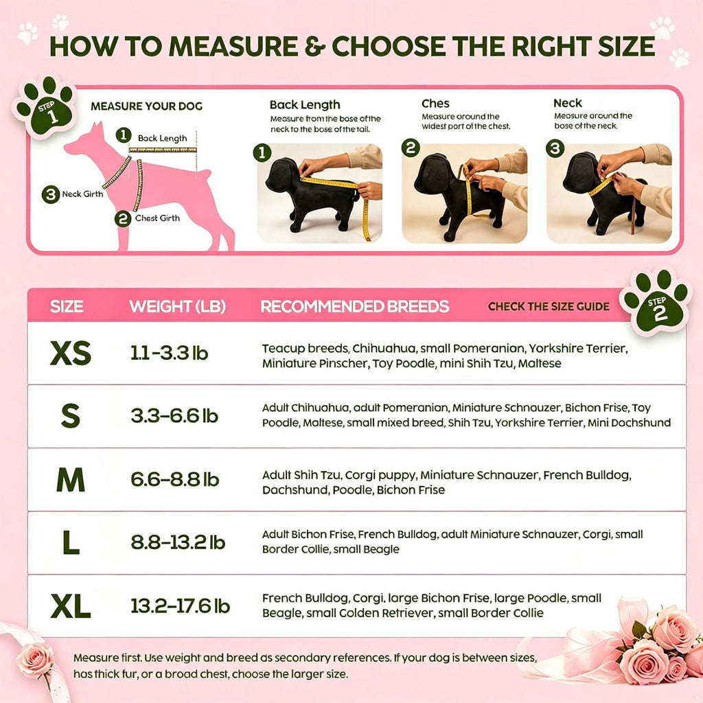 Yartina Fuchsia Pink Dog Dress for Small Female Dogs, Satin Lace Party Outfit Hot Pink Medium