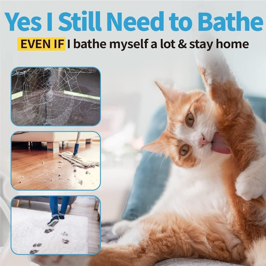 Mooncat Waterless Cat Shampoo, Short Hair Cats, No-Rinse Lick Safe Foam