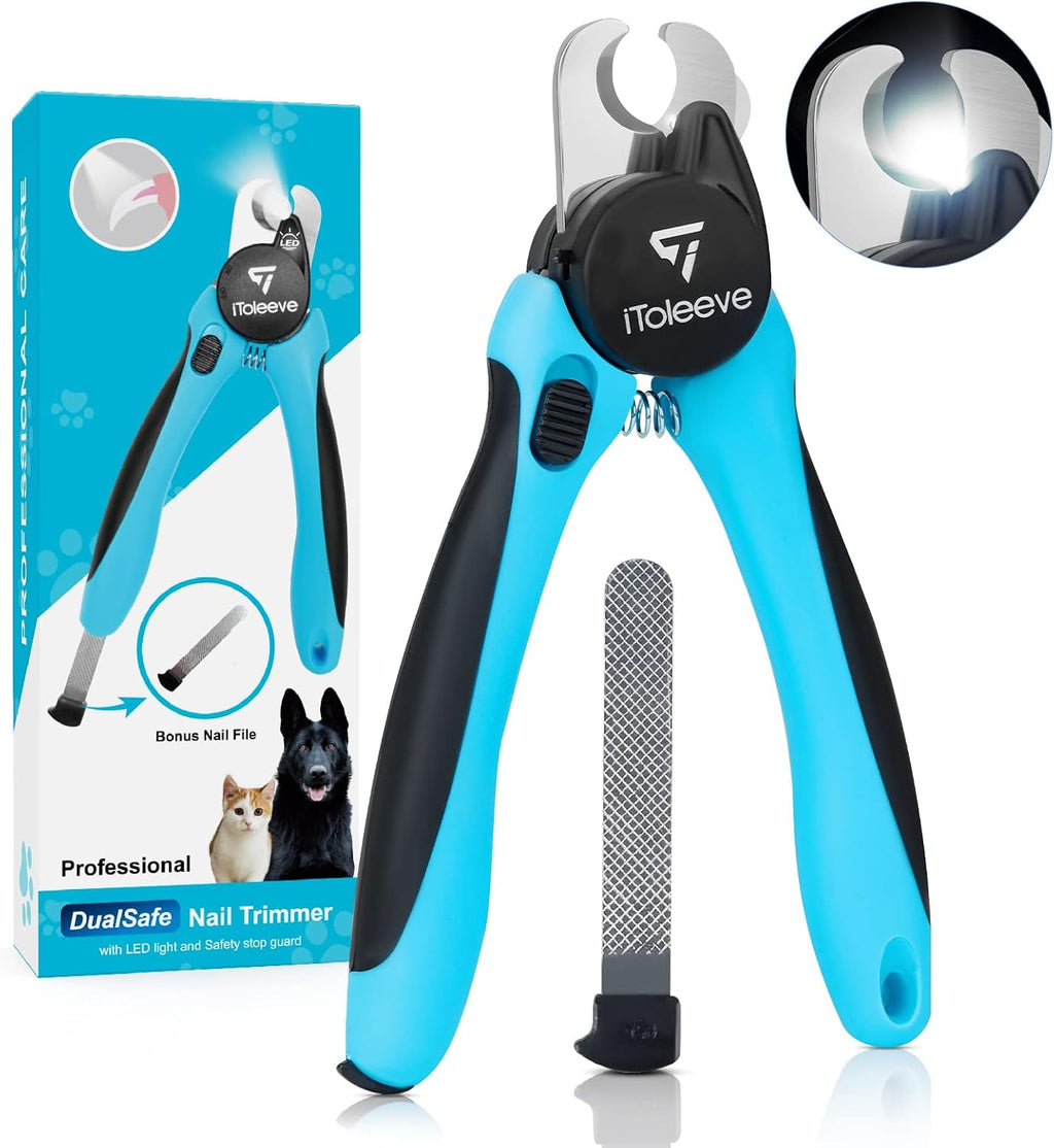 LED Dog Nail Clipper with Light, Illuminates Nails Helps See Quick