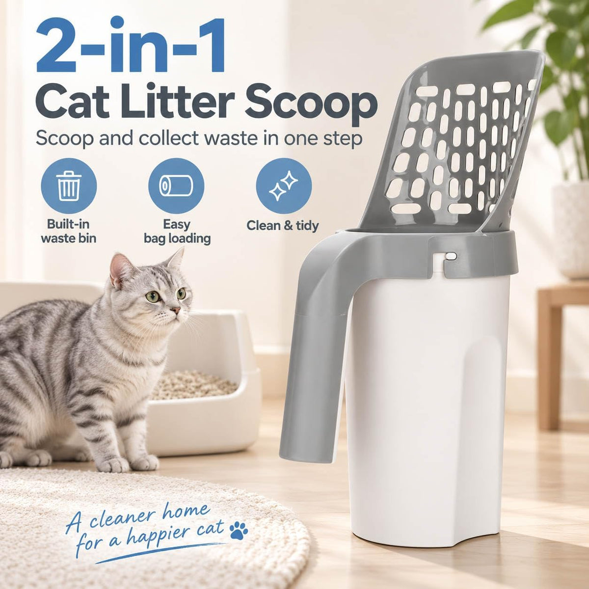 Cat Litter Scoop with Waste Container