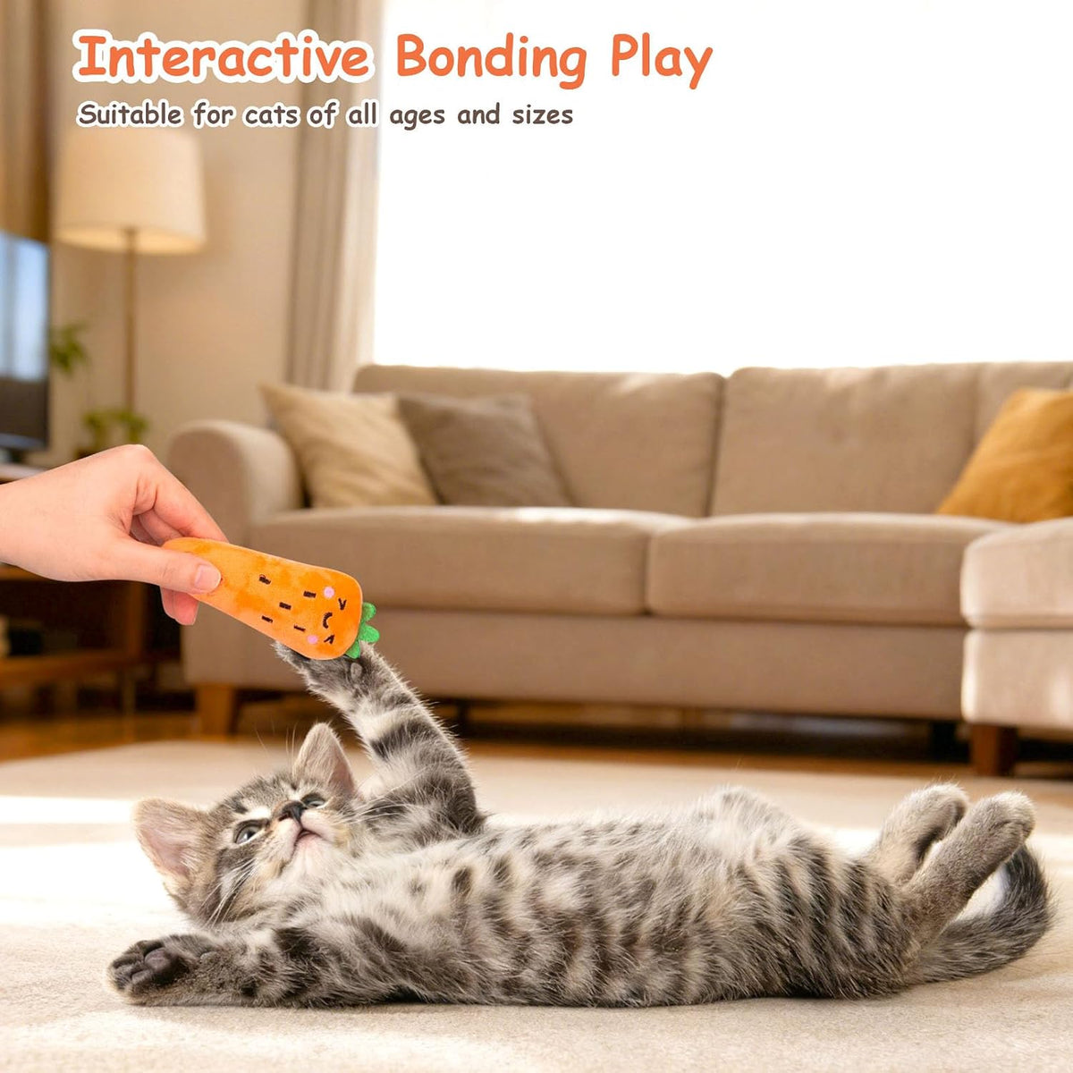 5Pcs Catnip Cat Toys for Indoor Cats Kitten, Cute Vegetable Shape