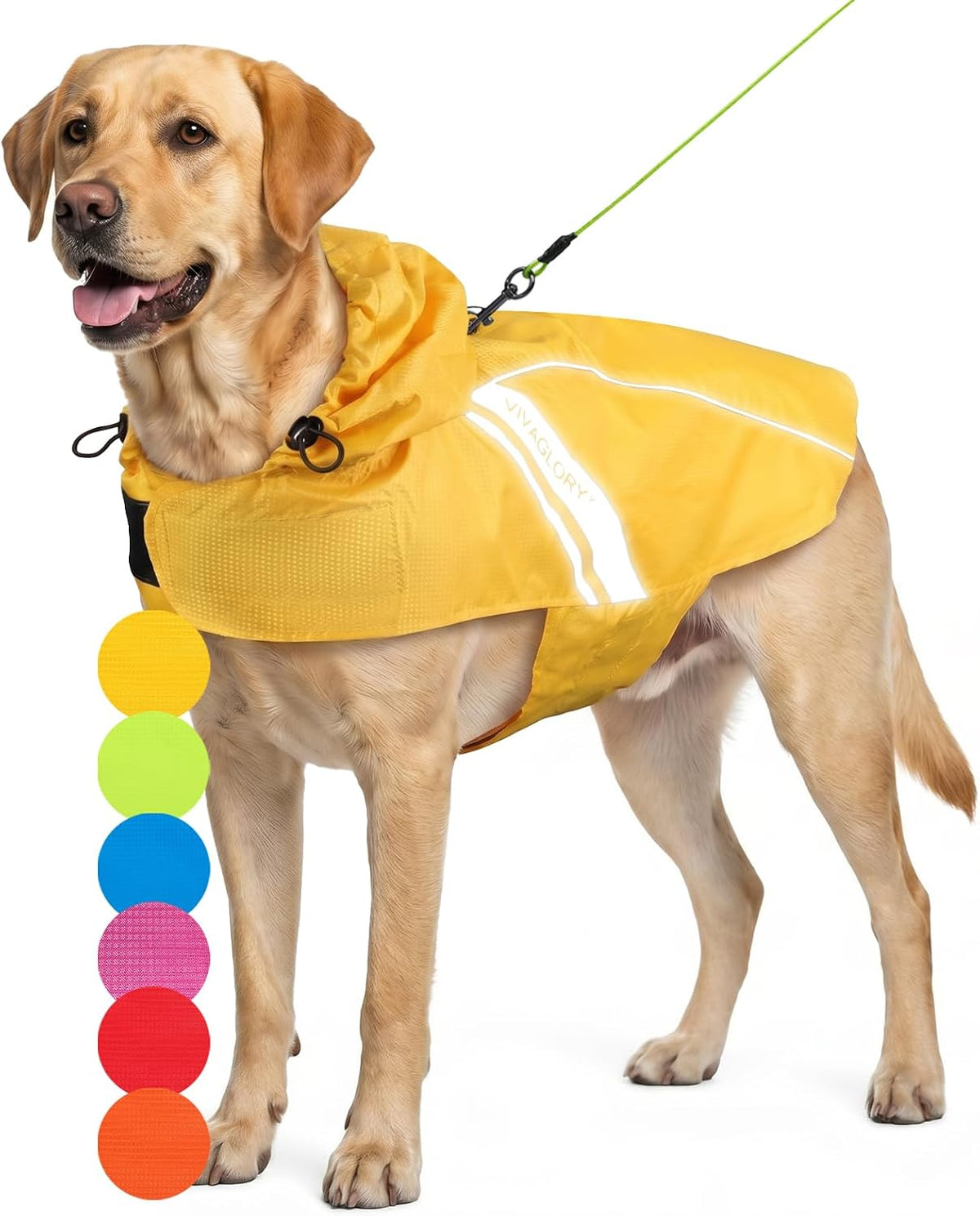 VIVAGLORY Dog Raincoat Wetoff Dog Rain Coat, S, Pink