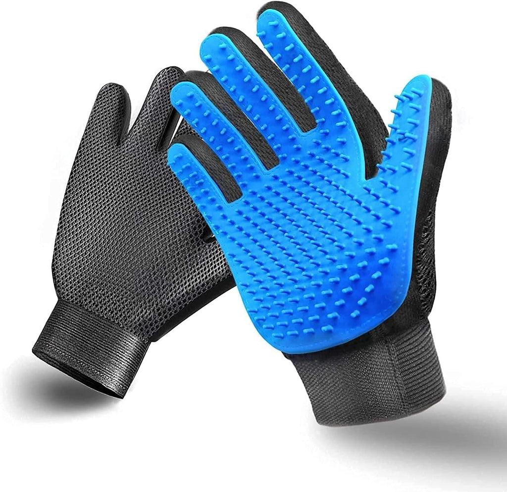 Pet Grooming Glove Hair Remover Brush Gentle Deshedding Efficient Pet Mitt Pet Massage Gloves Left & Right Hand Draw Dog