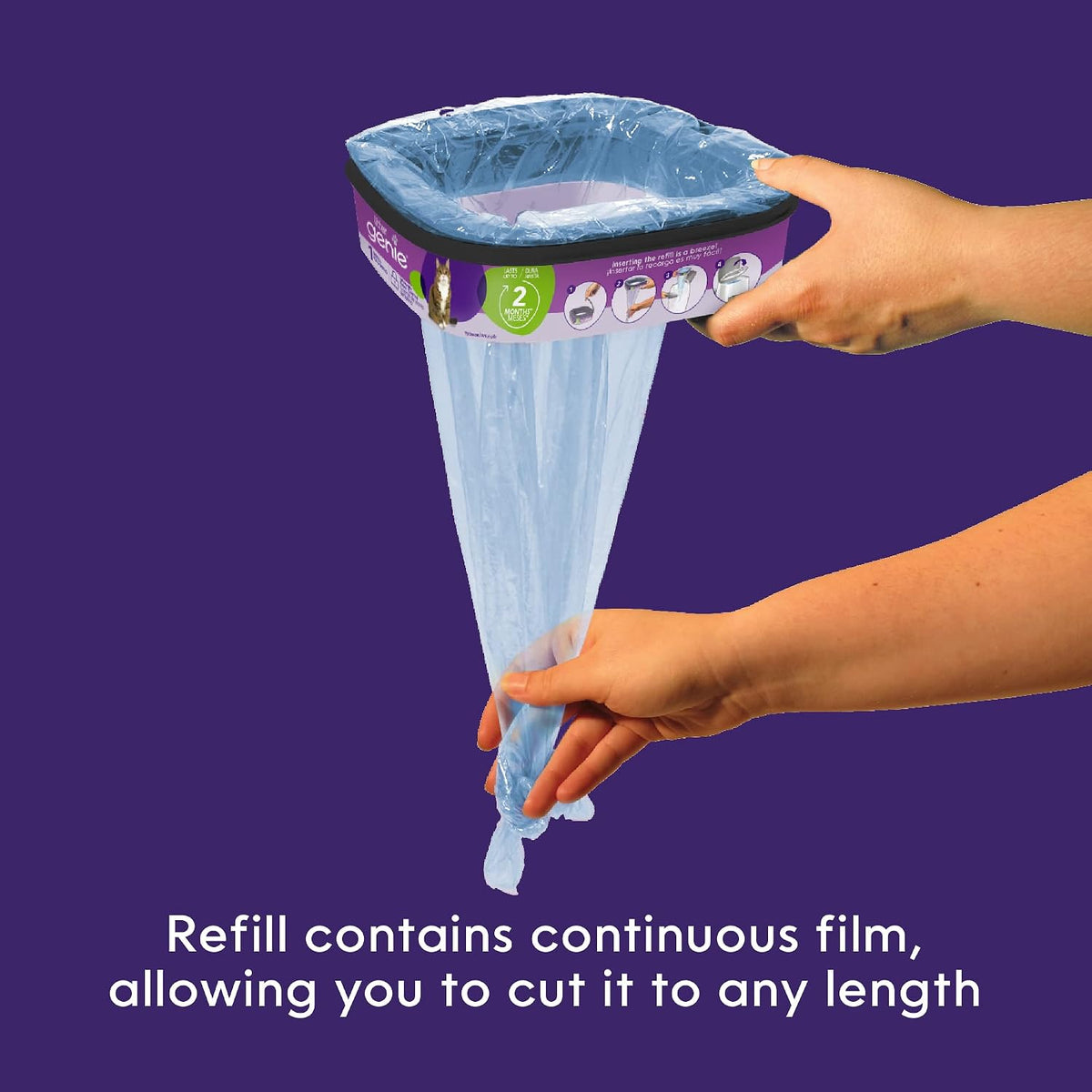 Litter Genie Jumbo Refill Bags, 1-Pack, 28 ft of Continuous Film