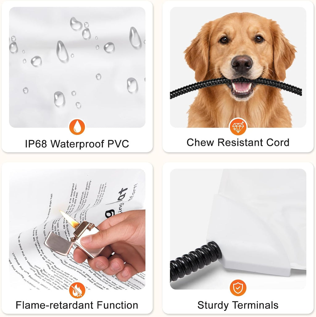 Dog Heating Pad, Heated Dog Bed, Adjustable Temperature with Timer-28 x20in