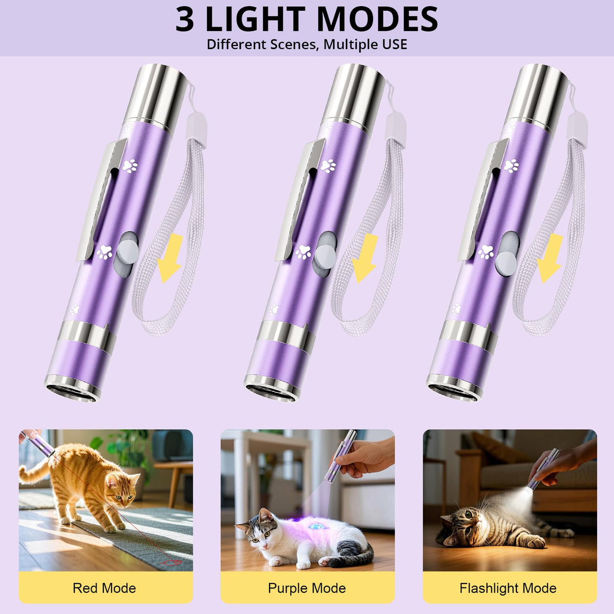 OUMSIS Cat Toys, Rechargeable, Interactive USB Chase Toy for Cats & Kittens