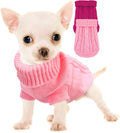 XXS Dog Sweater, 2 Pieces Turtleneck Knitted Chihuahua Sweater