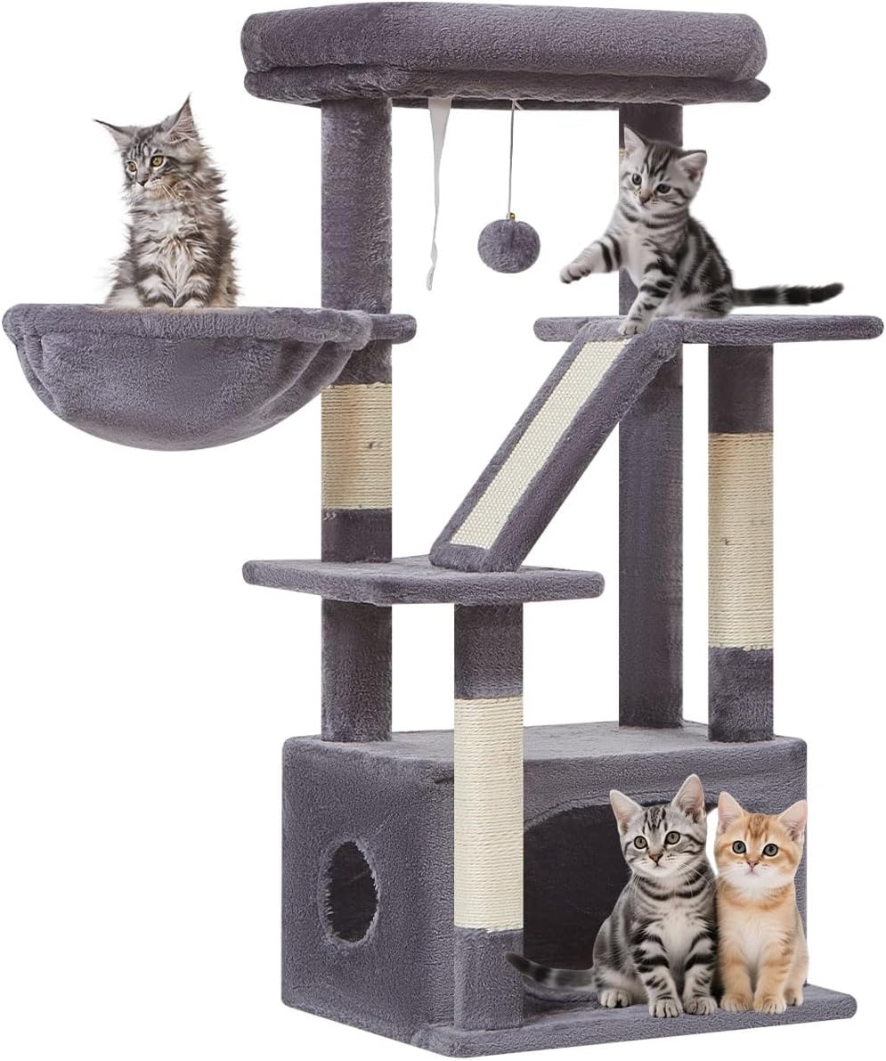 Taoqimiao Cat Tree, 38.5In Cat Tower for Indoor Cats, Suitable for Kittens