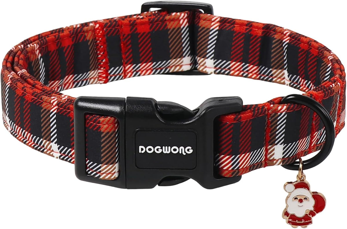 Red White Polka Dot Dog Collar for Small Dogs S