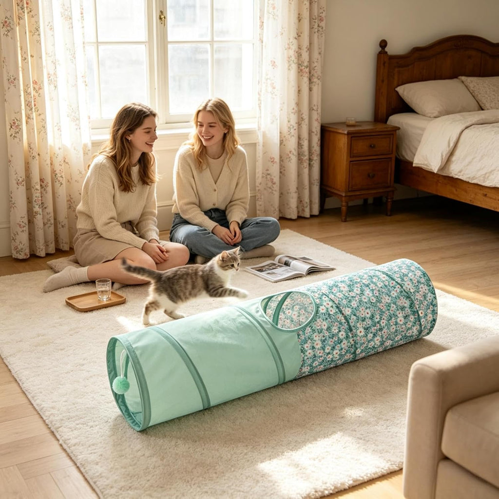 Cat Tunnel Kitten Breathable Interactive Exercise Maze 25×25×90cm