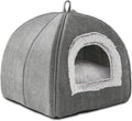 Cat Bed Cave-Cat Beds for Indoor Cats,Kittens and Small Pets,Soft and Warm Cats House Tent Bed,Foldable and Washable wit