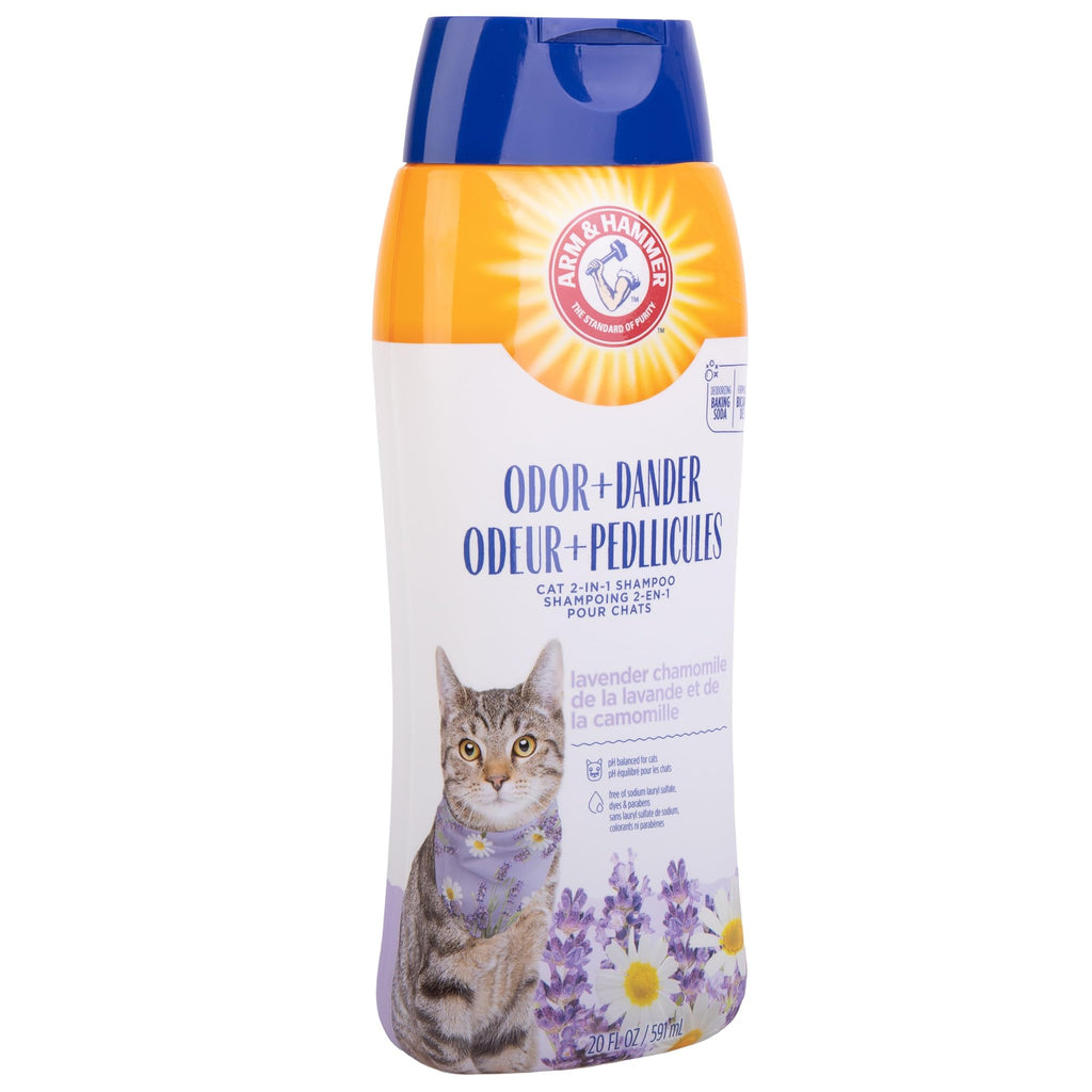 Arm & Hammer Cat Shampoo, 2-in-1 Deodorizing, Dander Reducing, 20 Fl Oz