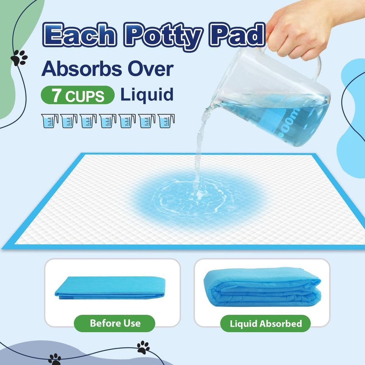 Puppy Pads XL 100 Count, Dog Pee Pads Extra Large, 34"x28" Pee Pads for Dogs, X-Large Disposable Dog Training Pads Super