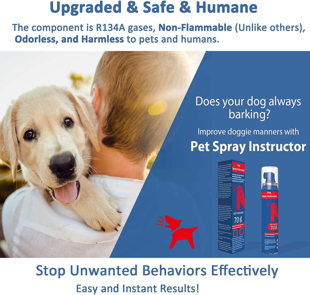 Corrector Spray Dog Trainer (75ml/Can) for Stops Unwanted Dog Behaviours
