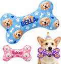 Personalized dog bone toy, embroidered pet name plush stuffed gift