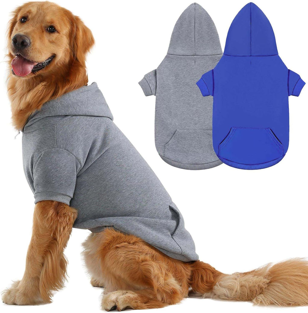 2 Pack Dog Sweaters for Large Dogs, Dog Hoodie Clothes Apparel Sweatshirt