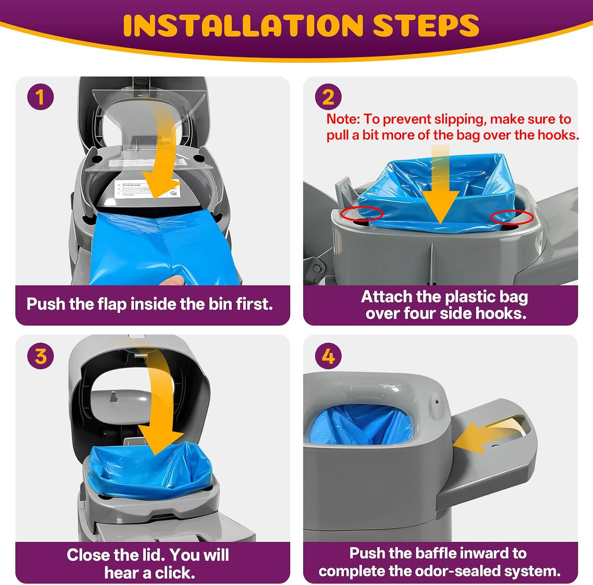Cat Litter Refill Bags Compatible with Genie Easy Roll Litter Bin