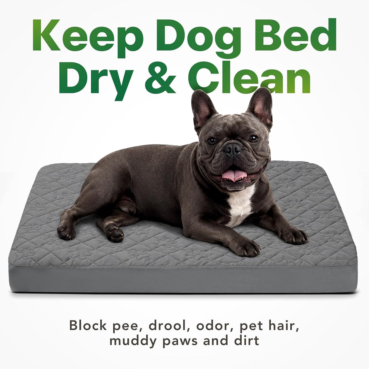 Pawfinity Waterproof Dog Bed Cover Replacement, Fitted Sheet Washable