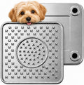 Stainless Steel Lick Mat for Dogs & Cats, Dual-Zone Slow Feeder