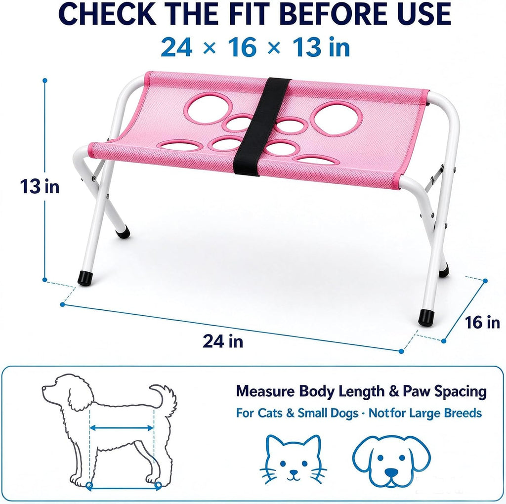 Pet Grooming Hammock with Stand Dog Bath Hammock Foldable Dog Bath Stand