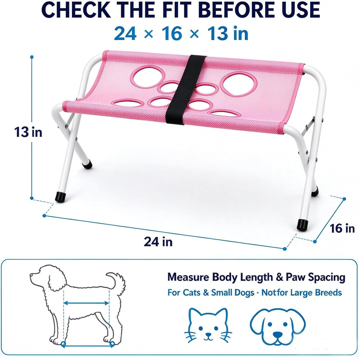 Pet Grooming Hammock with Stand Dog Bath Hammock Foldable Dog Bath Stand