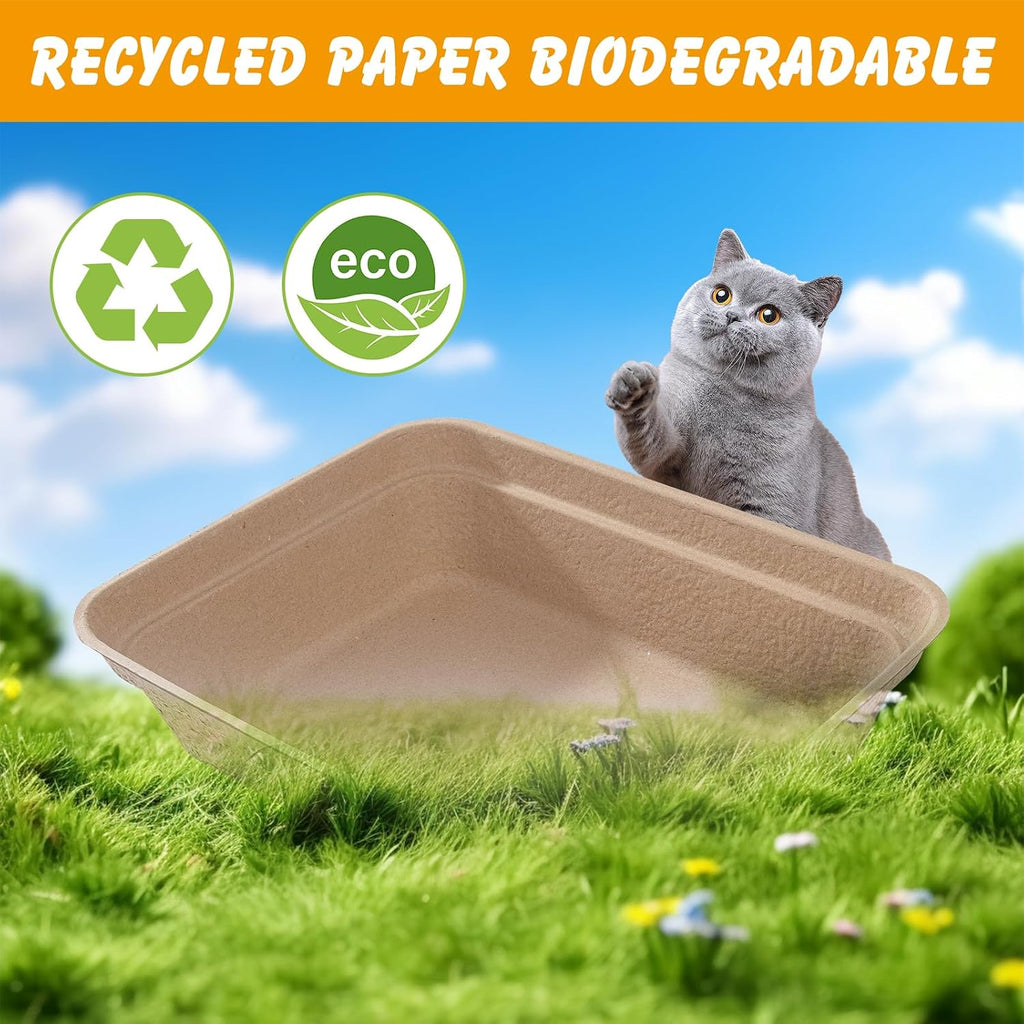 Disposable Cat Litter Box(9-Pack), Large Litter Boxs for Travel Home Use