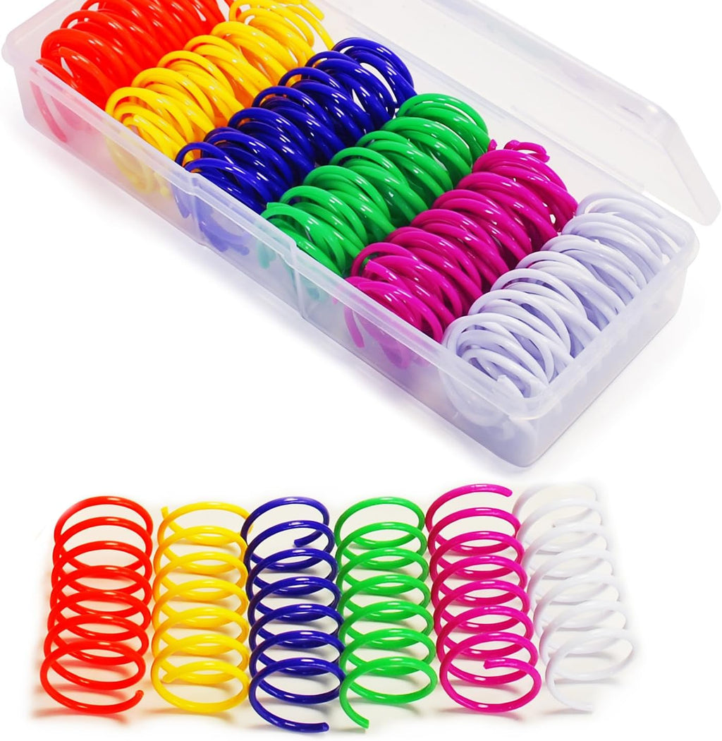 40Pcs 10 Colors Box Stored Springs for Indoor Cats, Cats Coil, Cat Interactive Toys, Cat Swatting Toy, Self-Play Toys, H