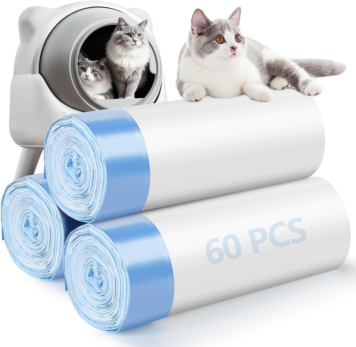 120 Cat Litter Bags Compatible with Litter Robot 3/4/5